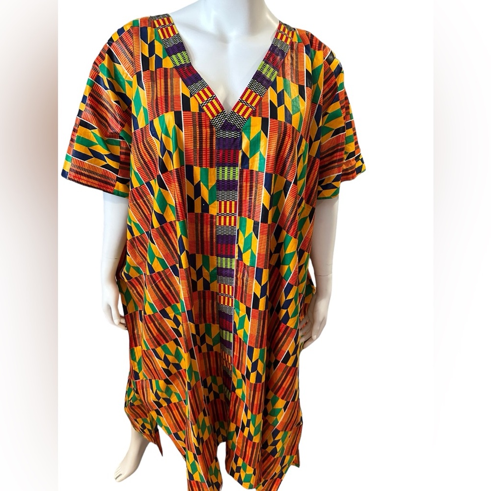 New | Kente Print Kaftan | Made in The Gambia